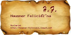 Hausner Feliciána névjegykártya